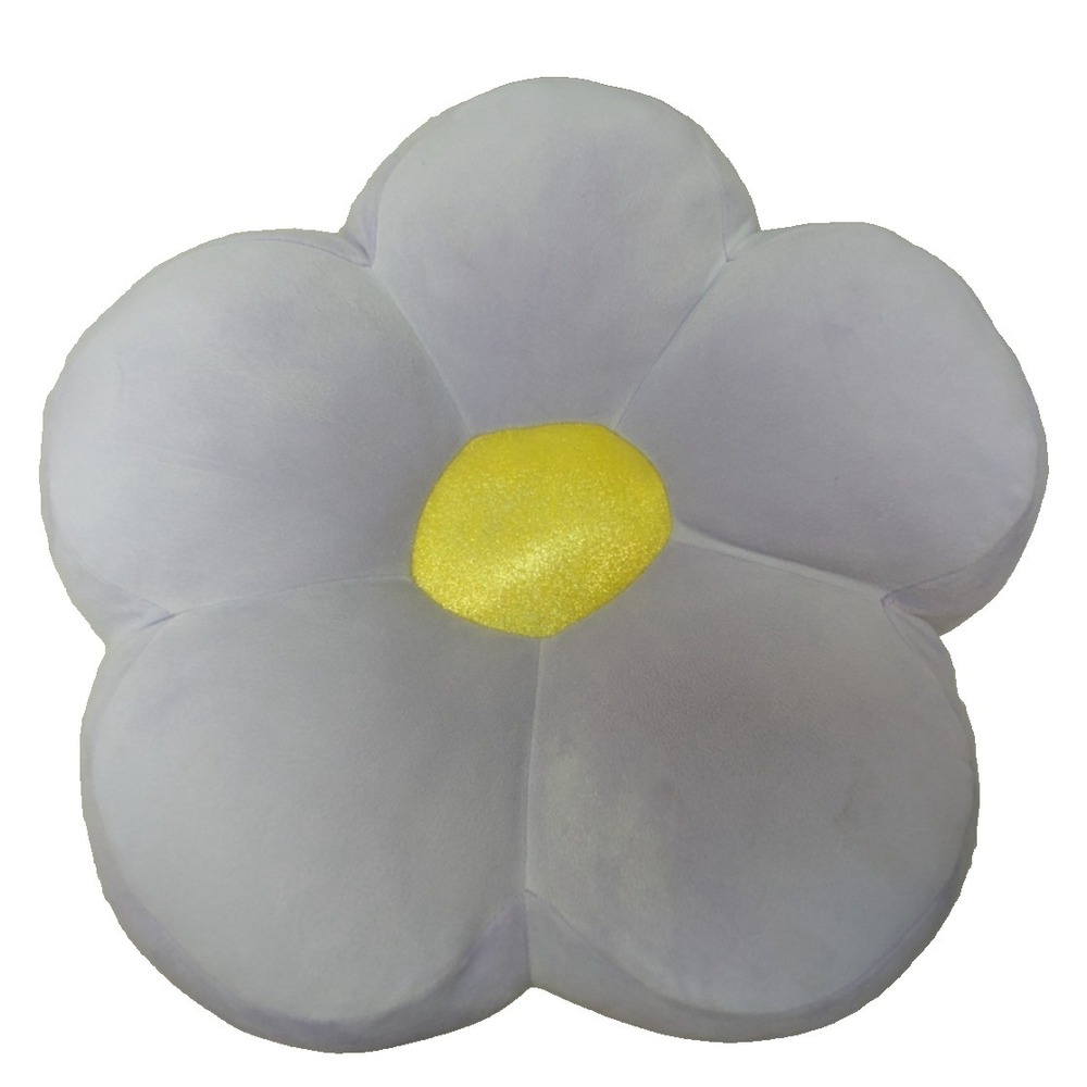 Walmart Your Zone Weighted plush purple flower pillow‎ yellow center